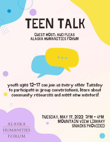 Flyer describing Teen Talk event